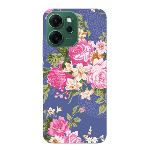 Oppo 14 F Mixed roses Transparent Silicone TPU Θήκη
